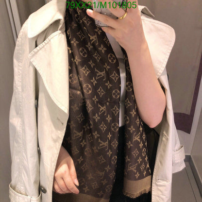 Pashmina Xale Padrão Monograma Geométrico