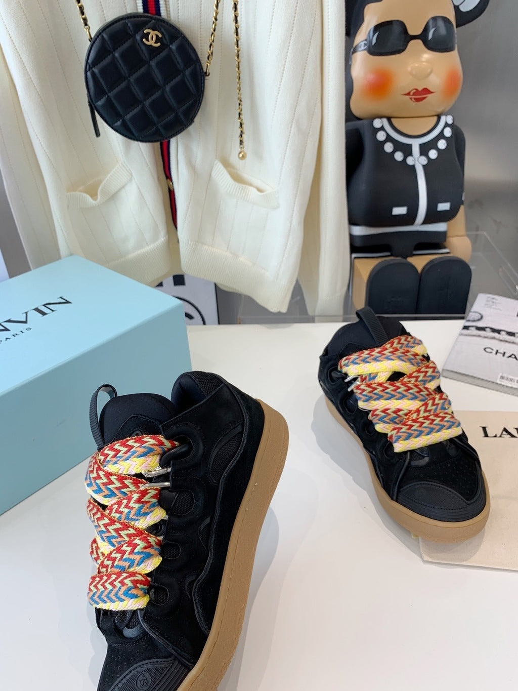 Tênis Couro Preto Solado Chunky