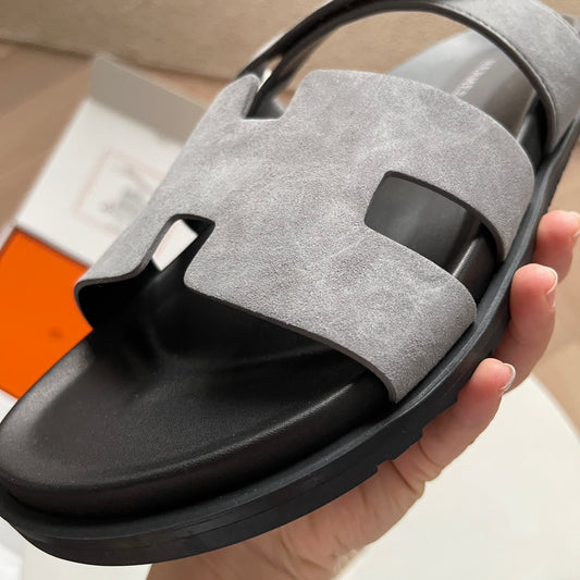 Hermès Chypre Suede - Cinza