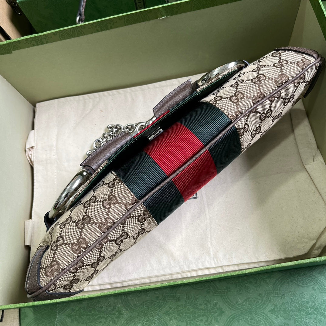 Bolsa Ombro Couro Pequena Com Corrente Metálica