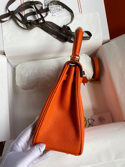 Bolsa Couro Laranja