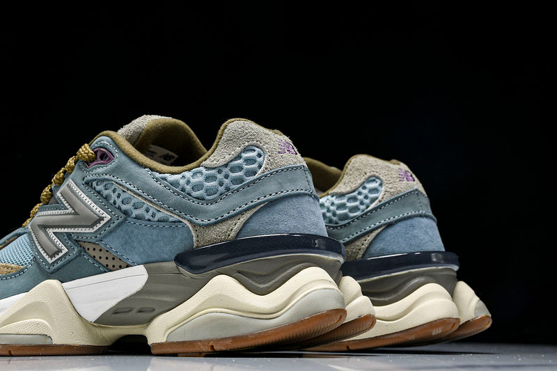 Tênis Runner Malha Cinza Detalhe Marrom Vintage