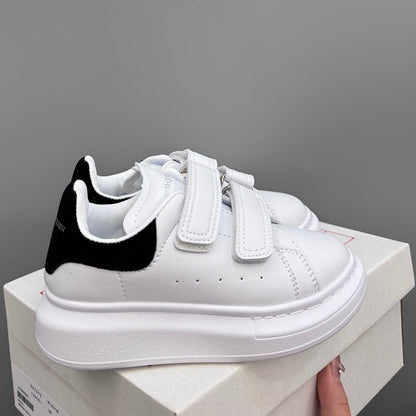 Tênis Infantil Couro Branco com Detalhe Preto