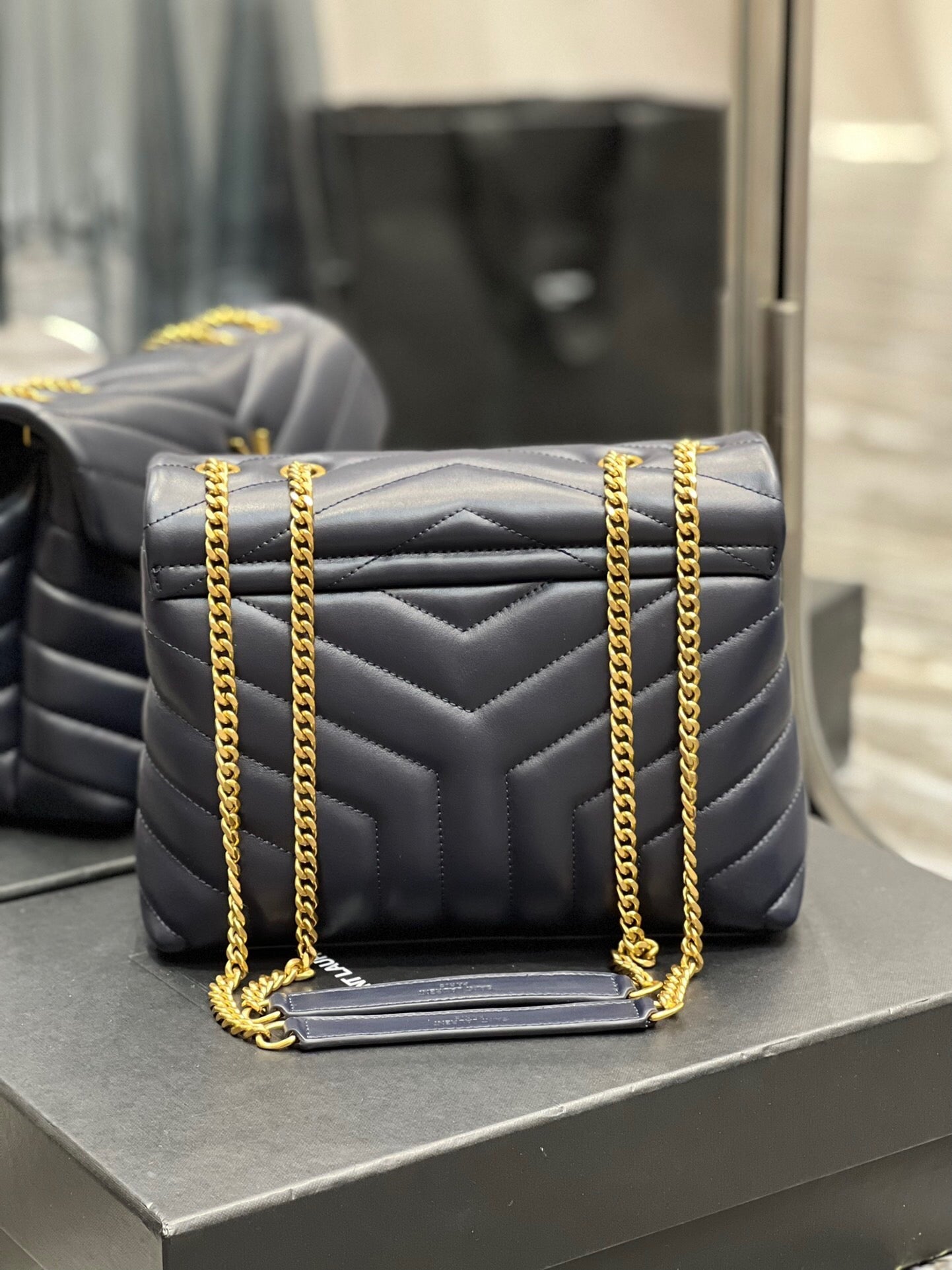 Bolsa Couro Azul