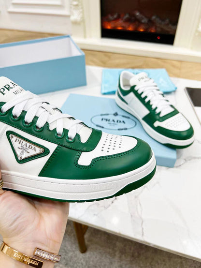 Tênis Couro Branco Verde