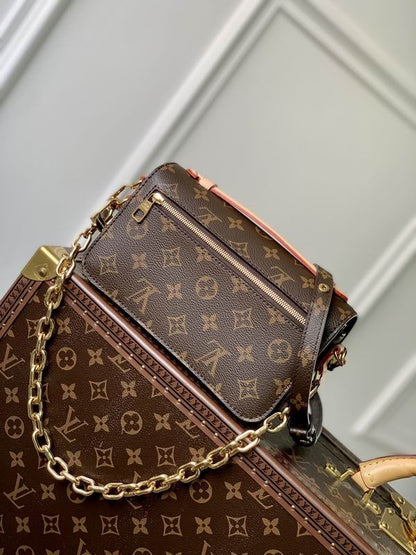 Bolsa Pequena Couro Marrom