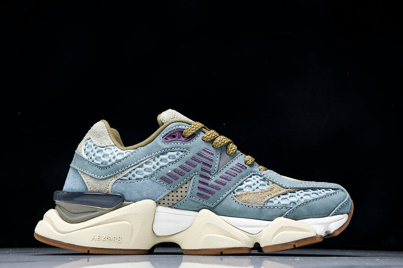 Tênis Runner Malha Cinza Detalhe Marrom Vintage
