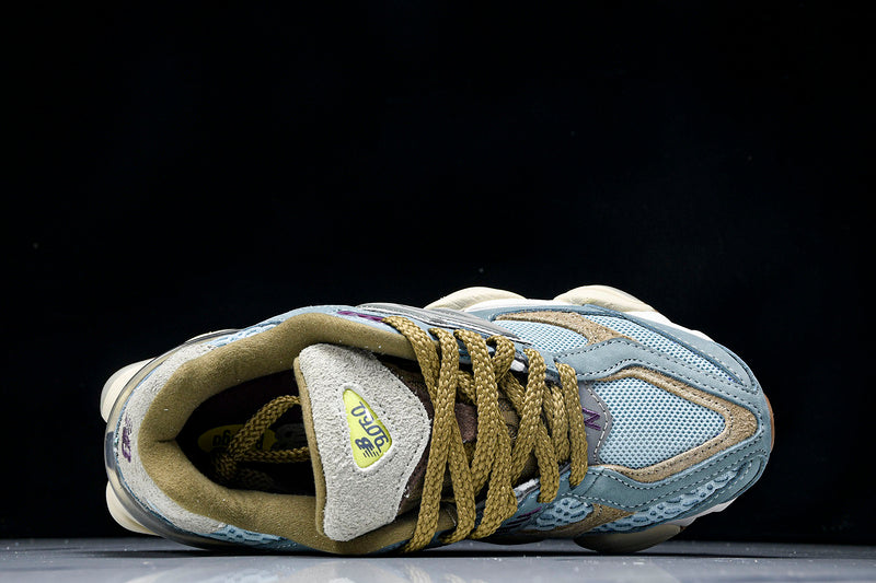 Tênis Runner Malha Cinza Detalhe Marrom Vintage