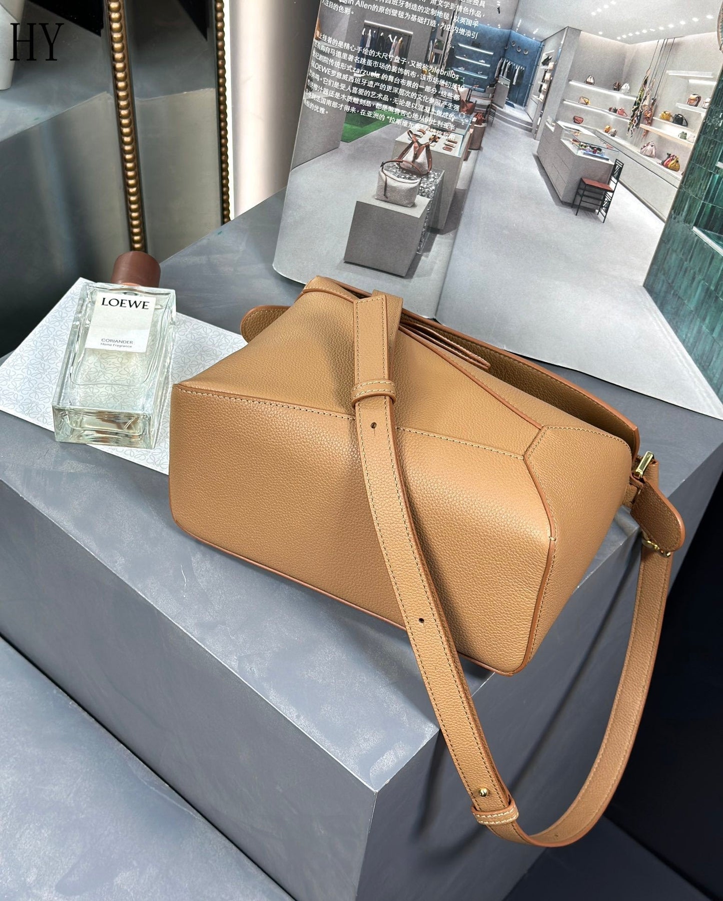 Bolsa Pequena Couro Marrom Small