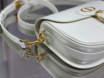Bolsa Estruturada Couro Branco Alça Corrente