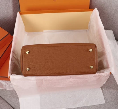 Bolsa Satchel Couro Estruturada com Alça Superior