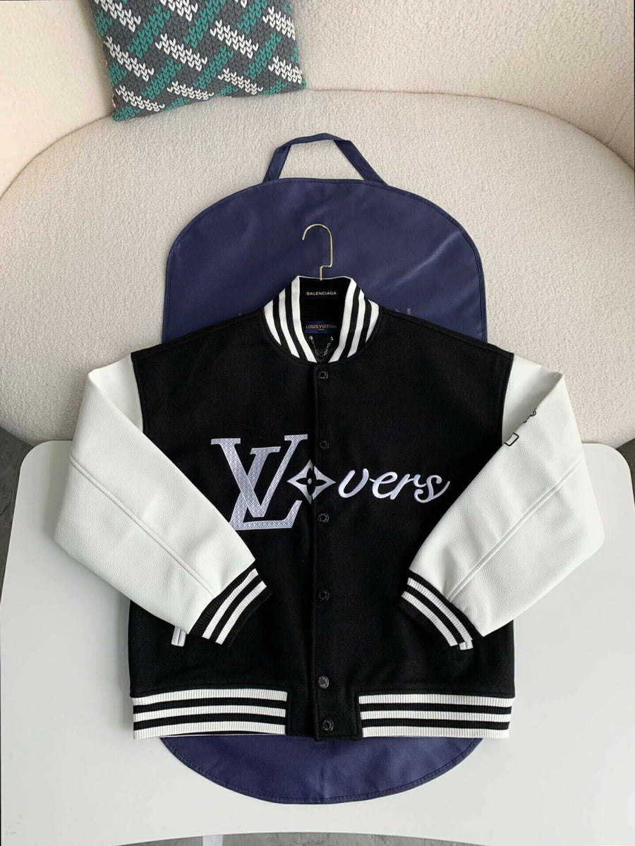 Jaqueta Louis Vuitton LV Lovers Varsity Preta