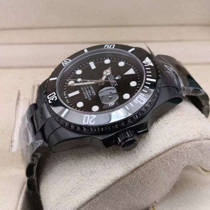 Relógio Analógico Aço Mostrador Preto 41mm