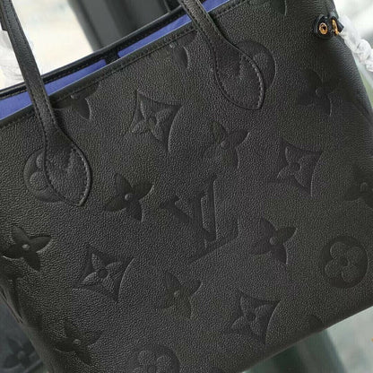 Bolsa Tote Couro Padrão Monograma Geométrico Preto MM