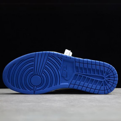 Tênis Cano Alto Basquete Couro Branco Azul Royal