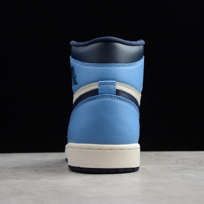 Tênis Cano Alto Basquete Couro Azul Marinho