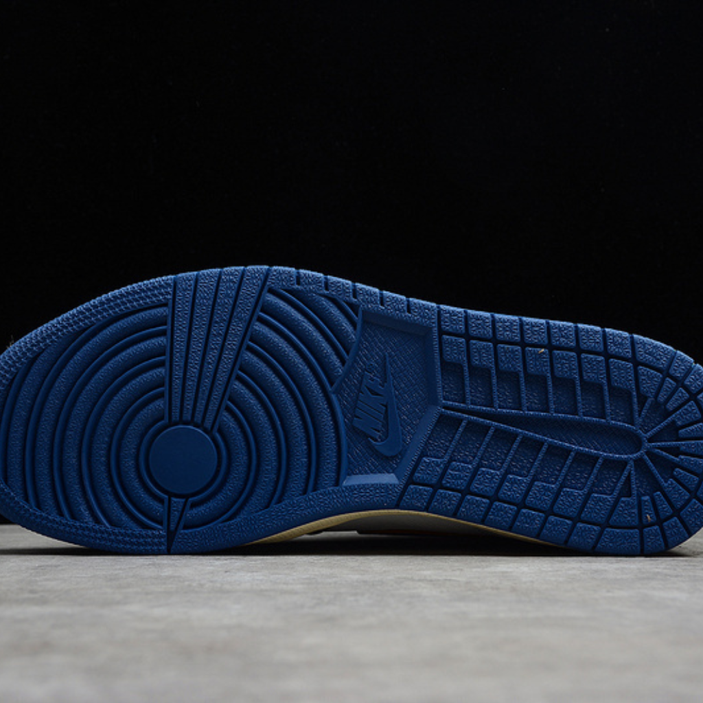 Tênis Cano Alto Basquete Couro Storm Blue com Painel Contrastante