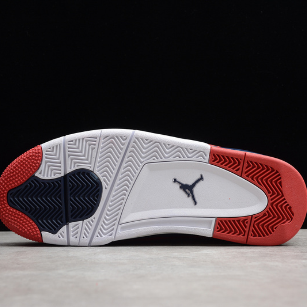 Tênis Cano Alto Basquete Couro Branco Azul Vermelho