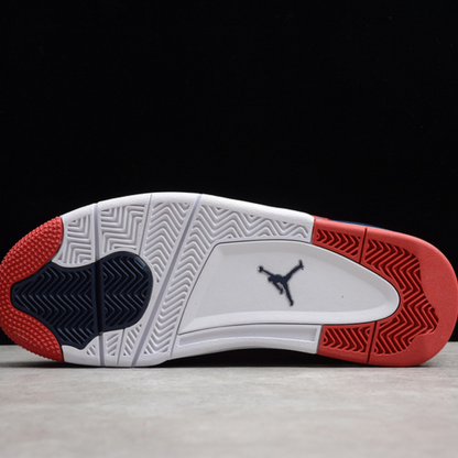 Tênis Cano Alto Basquete Couro Branco Azul Vermelho