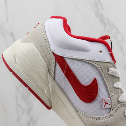 Tênis Cano Alto Basquete Malha Vermelho Detalhe Branco