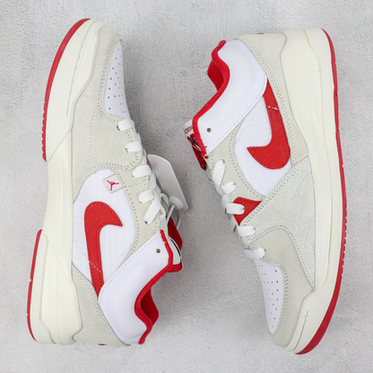 Tênis Cano Alto Basquete Malha Vermelho Detalhe Branco