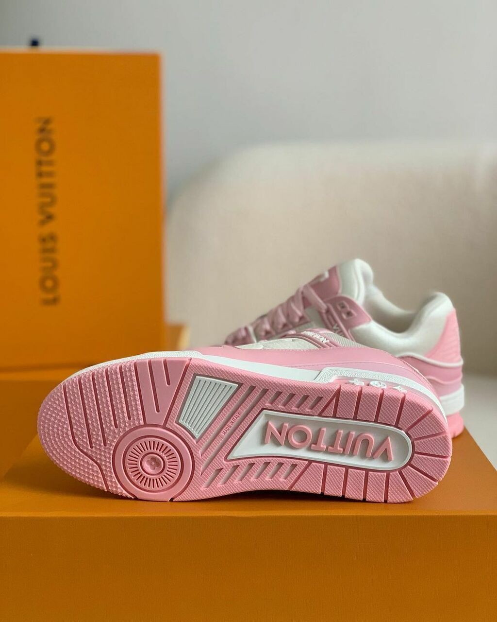 Tênis Casual Couro Rosa Rosê