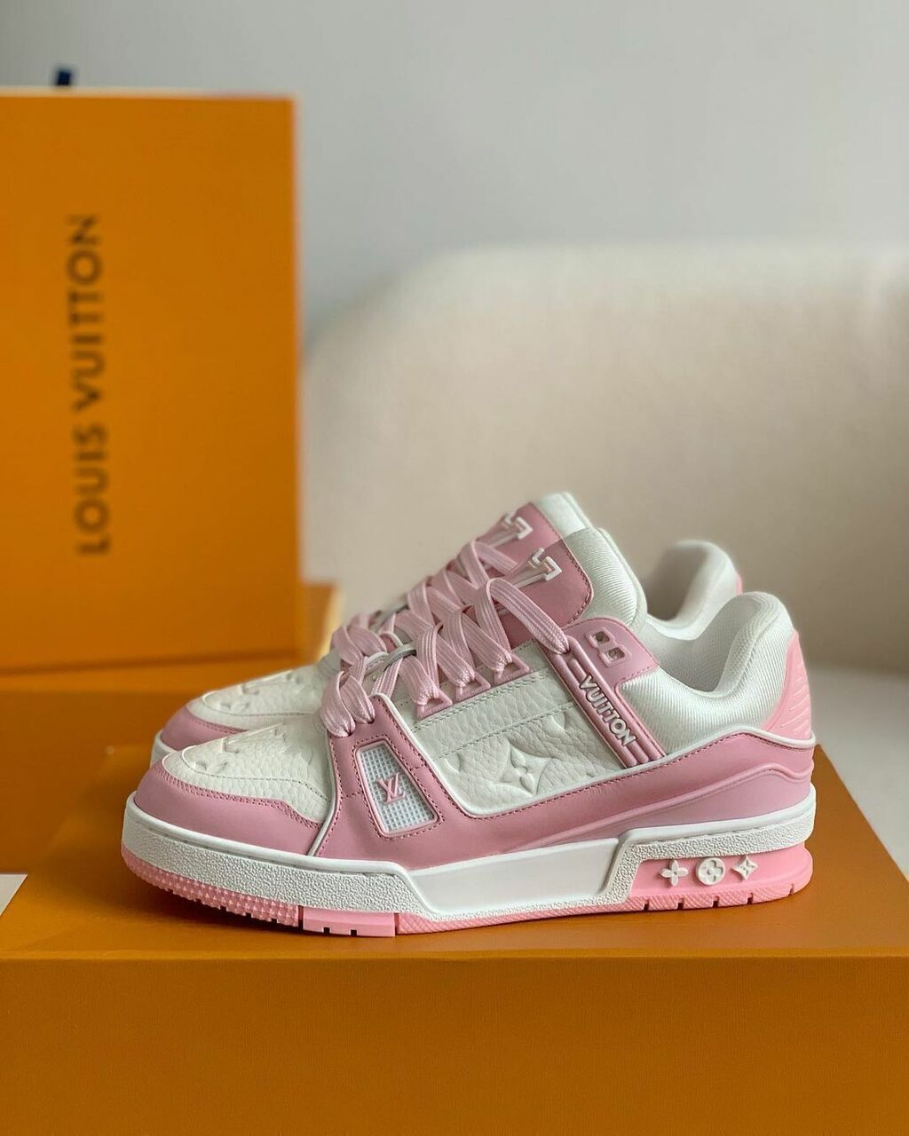 Tênis Casual Couro Rosa Rosê