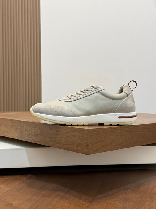 Tênis Loro Piana 360 LP Flexy Walk cinza gelo, vista lateral