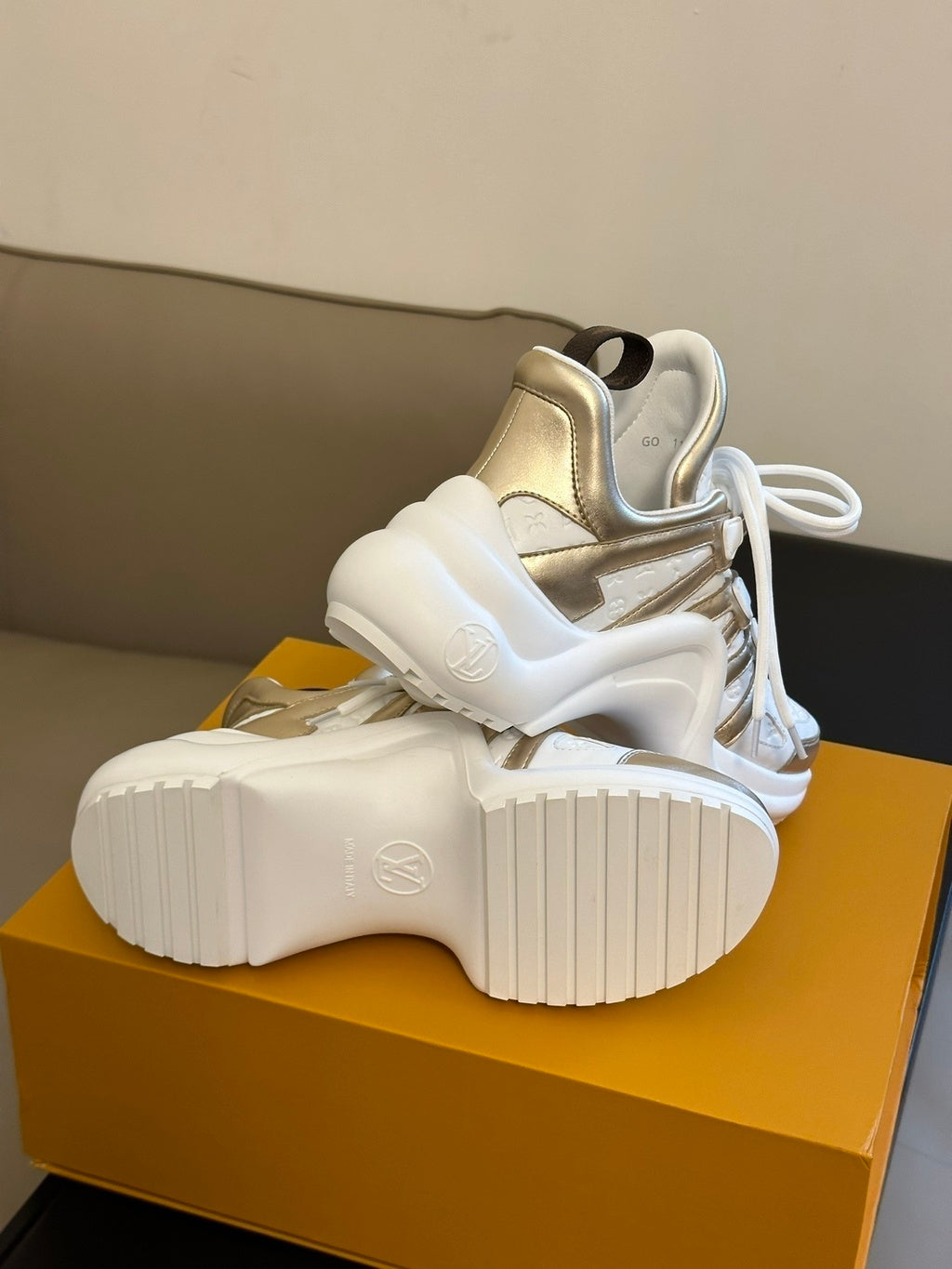 Tênis Platform Chunky Branco Solado Triplo