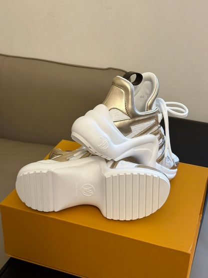 Tênis Platform Chunky Branco Solado Triplo
