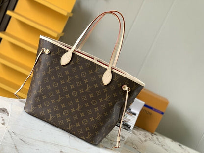 Bolsa Tote Couro Reversível Bege e Vermelho Médio