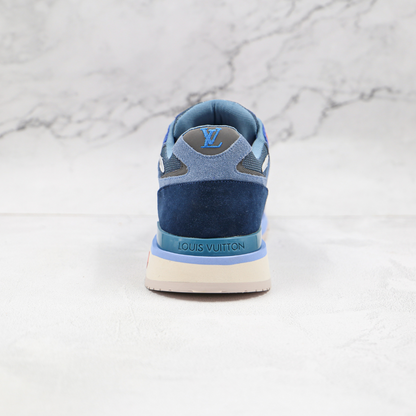Tênis Camurça e Malha Azul Casual