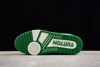 Tênis Casual Cano Baixo Branco com Detalhe Verde