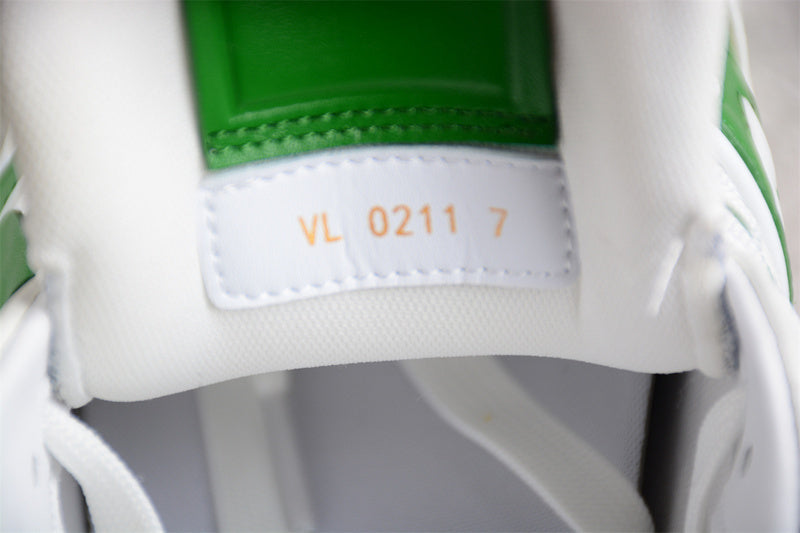 Tênis Casual Cano Baixo Branco com Detalhe Verde