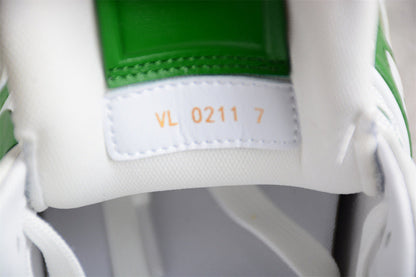 Tênis Casual Cano Baixo Branco com Detalhe Verde