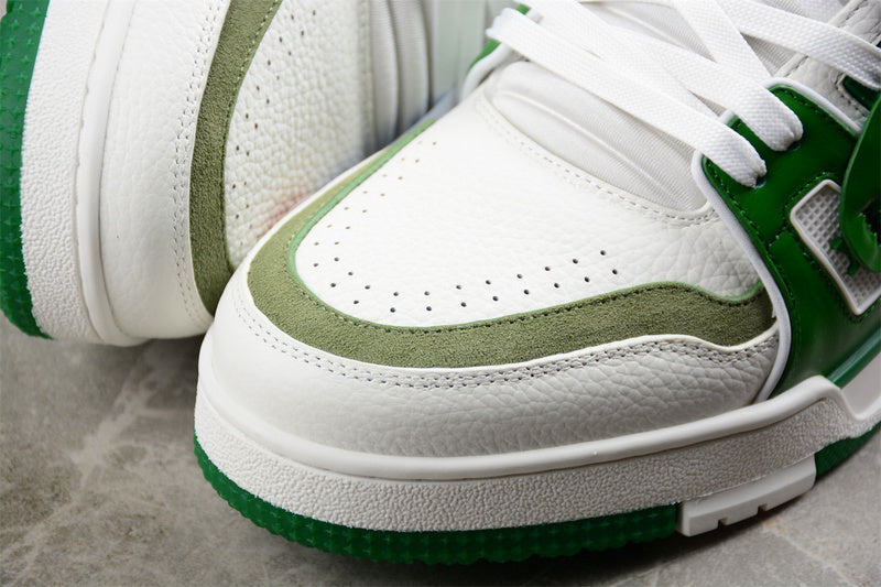 Tênis Casual Cano Baixo Branco com Detalhe Verde