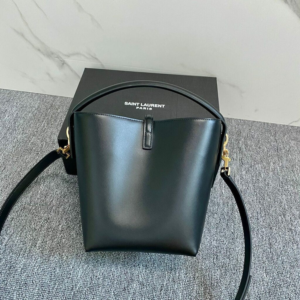 Bolsa Satchel Couro Preto Grande
