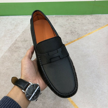 Mocassim Couro Tira Frontal Vazada