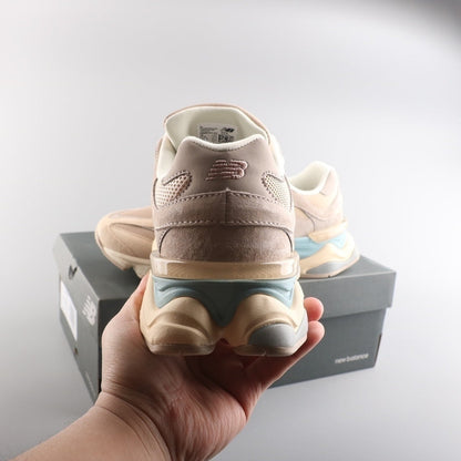 Tênis Runner Malha Creme Rosa e Bege