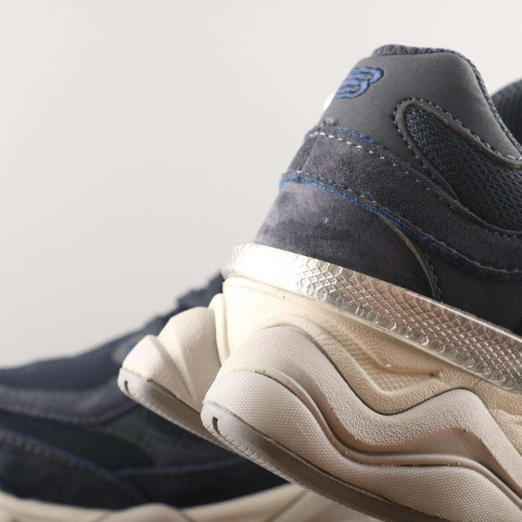 Tênis Runner Malha Branco Azul Cinza