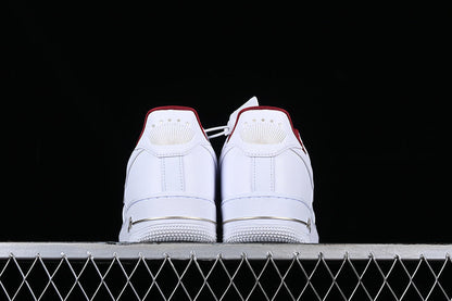 Tênis Cano Baixo Couro Branco Detalhe Vermelho