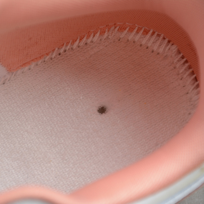 Tênis Cano Baixo Couro Branco Detalhe Rosa Coral