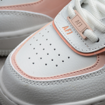 Tênis Cano Baixo Couro Branco Detalhe Rosa Coral