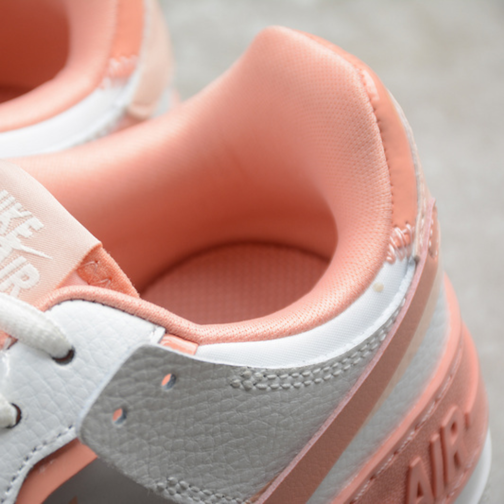 Tênis Cano Baixo Couro Branco Detalhe Rosa Coral