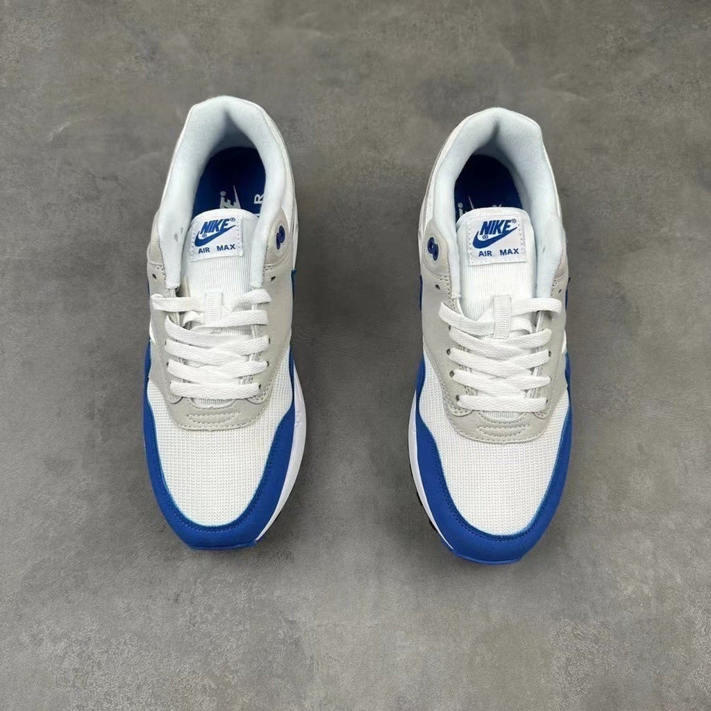 Tênis Runner Malha Azul Royal Detalhe Cinza