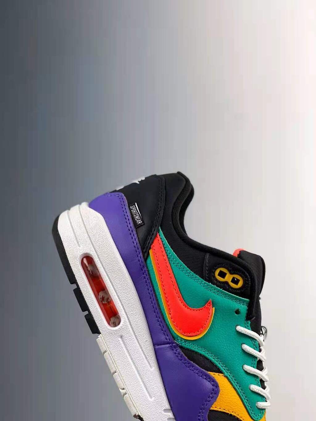 Tênis Runner Malha Cinza Detalhe Colorido