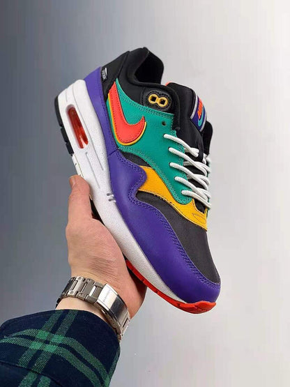 Tênis Runner Malha Cinza Detalhe Colorido