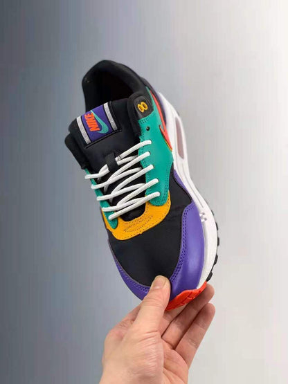 Tênis Runner Malha Cinza Detalhe Colorido