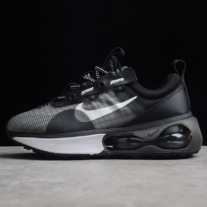 Tênis Runner Malha Preto Cinza e Branco