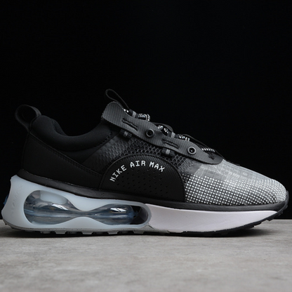 Tênis Runner Malha Preto Cinza Ferro Detalhe Branco